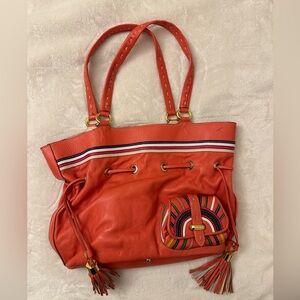 Lancel handmade leather shoulder bag